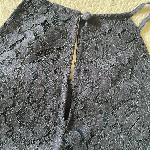 Joie Navy Blue Lace Halter Cut Tank Blouse Women's Size XS - Picture 3 of 4